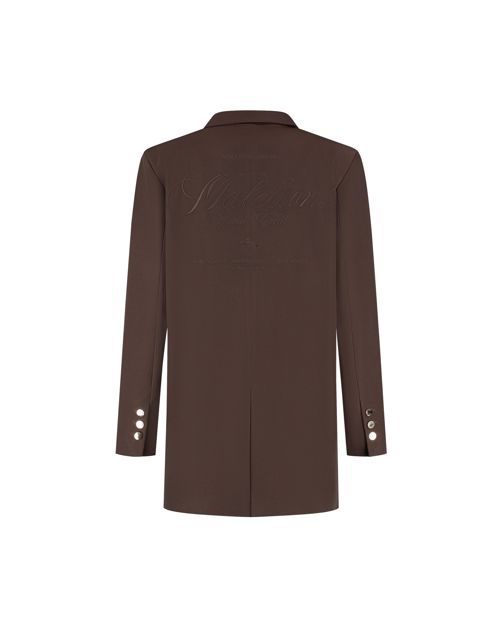 Malelions Women Oversized Social Club Blazer | Chocolate