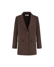 Malelions Women Oversized Social Club Blazer | Chocolate