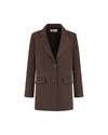  Malelions Women Oversized Social Club Blazer | Chocolate