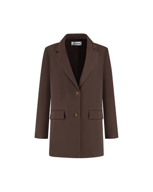 Malelions Women Oversized Social Club Blazer | Chocolate