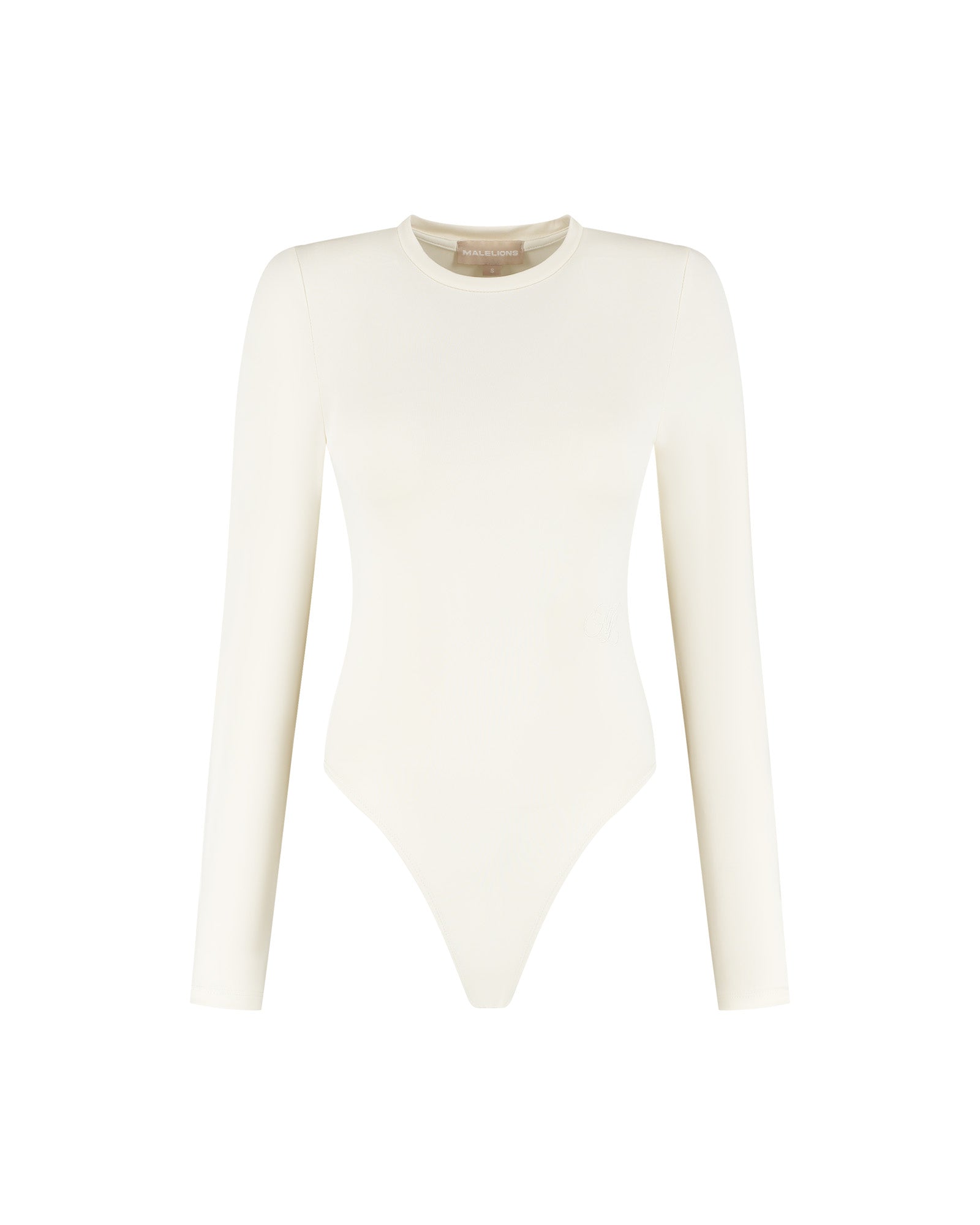 Malelions Women Crewneck Bodysuit | Cream