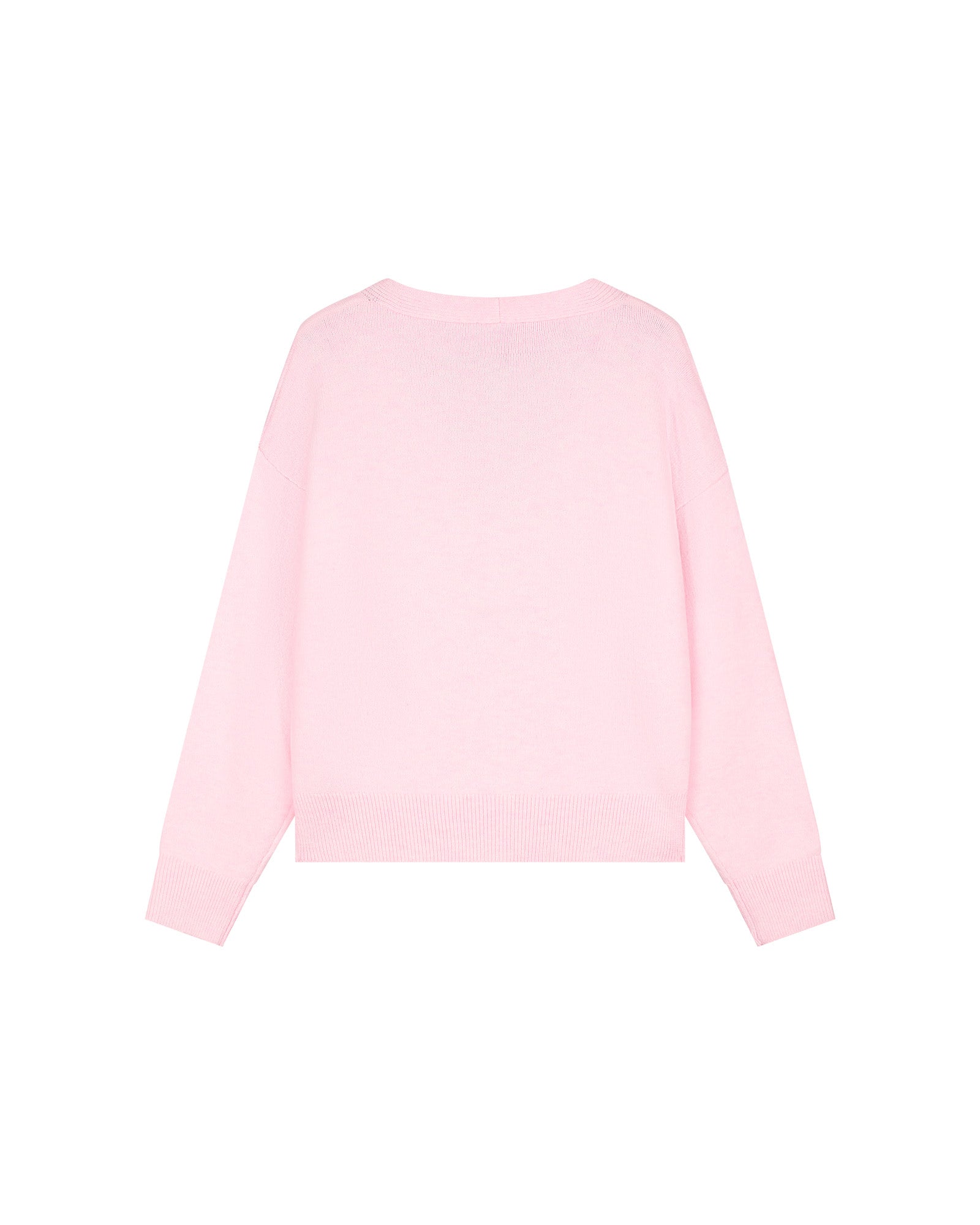 Malelions Women Oversized Knitted Cardigan | Soft Pink