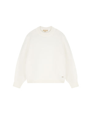 Malelions Women Oversized Knitted Sweater | Cream