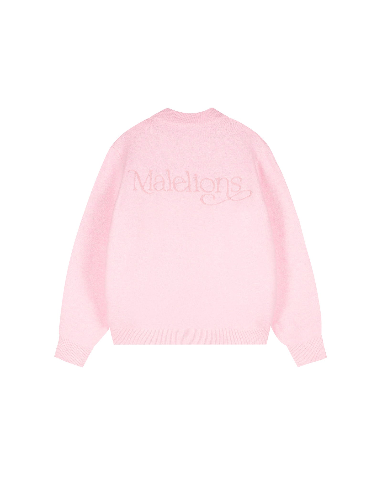 Malelions Women Oversized Knitted Sweater | Soft Pink