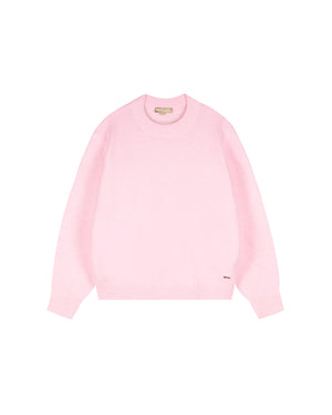 Malelions Women Oversized Knitted Sweater | Soft Pink