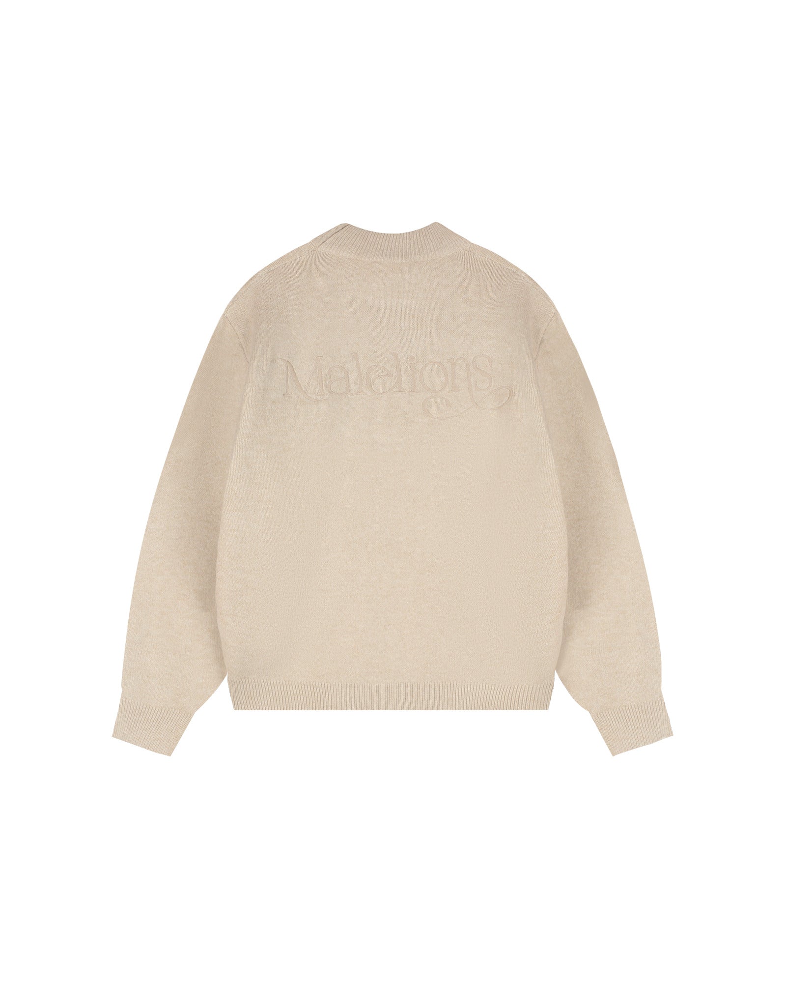 Malelions Women Oversized Knitted Sweater | Sand