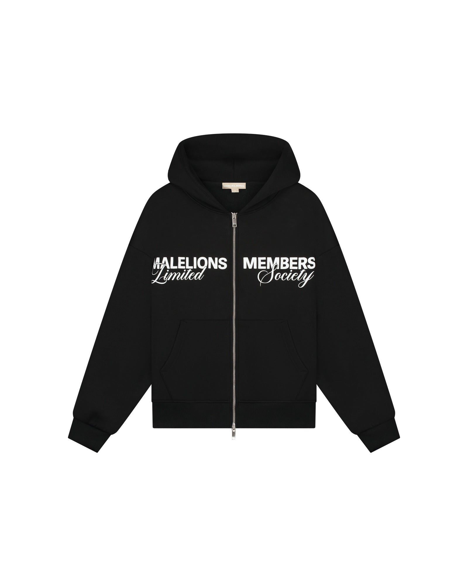 Malelions Women Members Society Zip Hoodie | Black