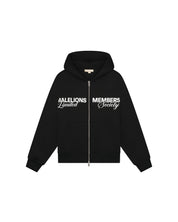 Malelions Women Members Society Zip Hoodie | Black