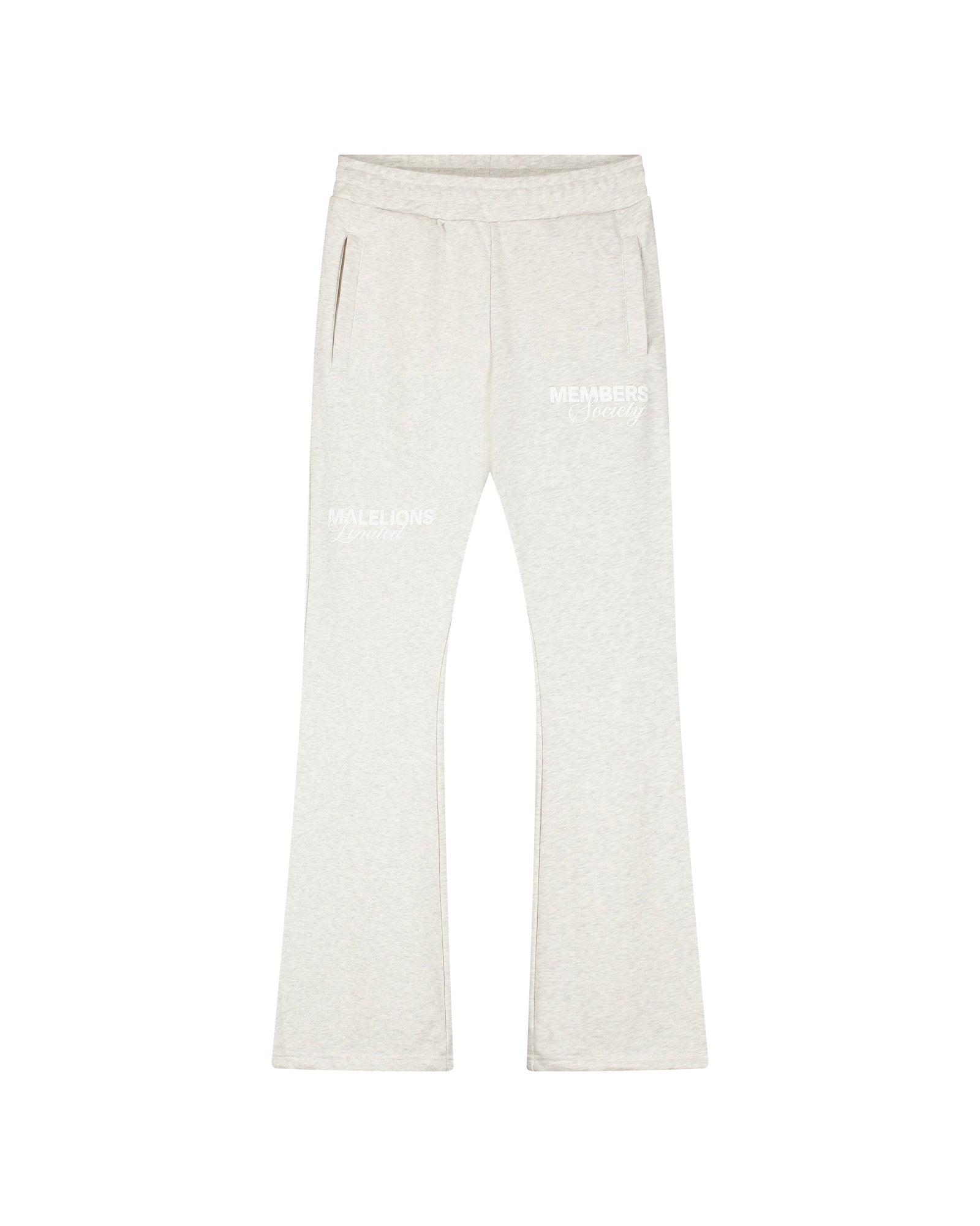 Malelions Women Members Society Flared Sweatpants | Grey Melange