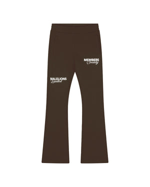 Malelions Women Members Society Flared Sweatpants | Brown