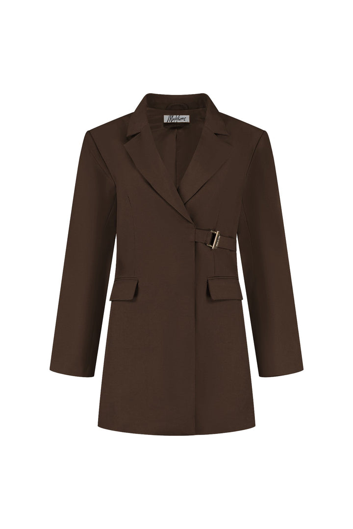MWA20026023_Malelions_Women_Gallery_Blazer_Dress_Chocolate_Front.jpg
