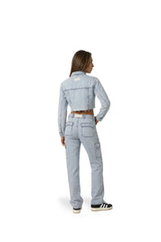 Malelions Women Straight Leg Denim Pants | Light Blue