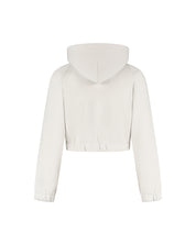 Malelions Women Cropped Emblem Zip Hoodie | Light Grey