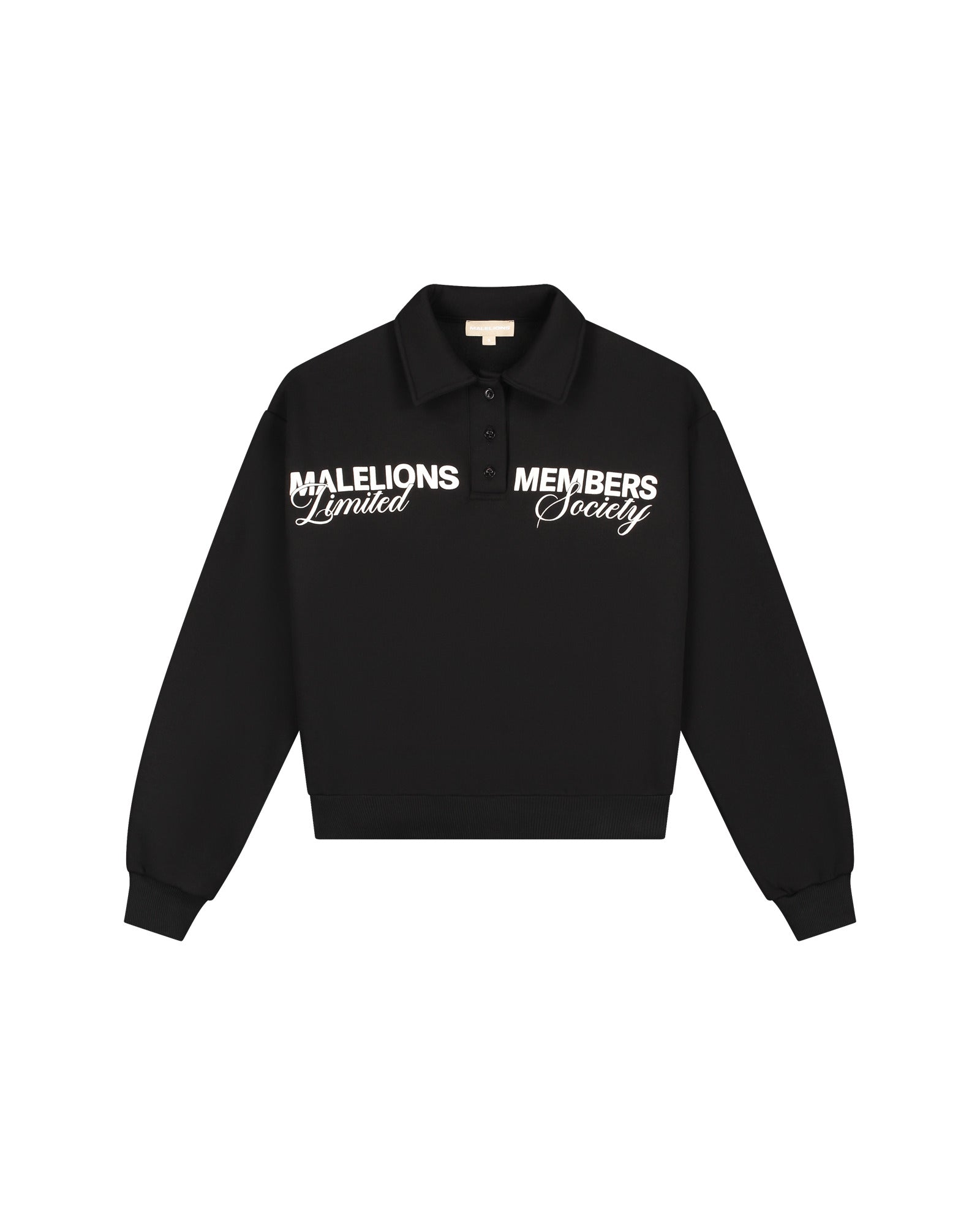 Malelions Women Members Society Polo Sweater | Black