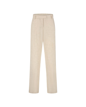 Malelions Women Linen Emblem Pantalon | Beige