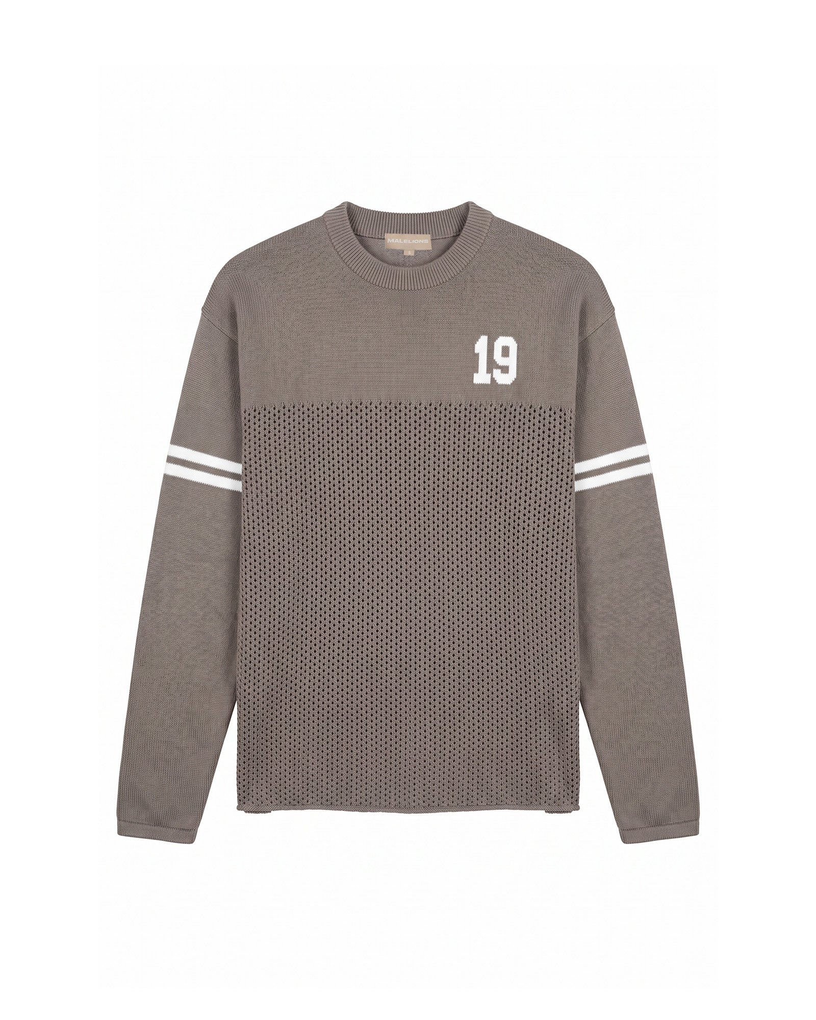 Malelions Women Knitted Football Jersey Longsleeve | Taupe