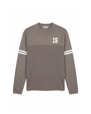 Malelions Women Knitted Football Jersey Longsleeve | Taupe