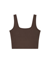 Malelions Women Cropped Emblem Tank Top | Espresso