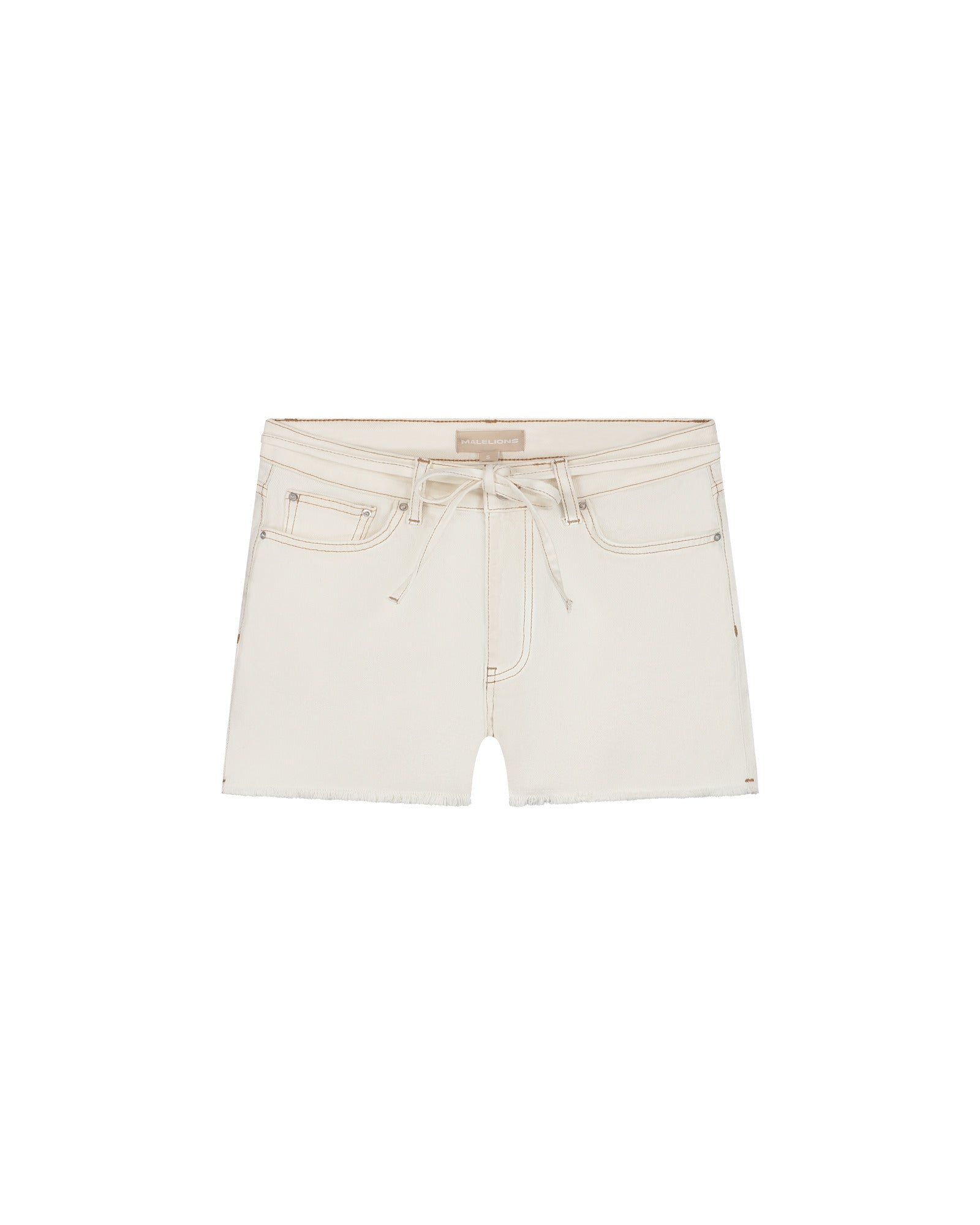 Malelions Women Damaged Emblem Denim Shorts | Off-White