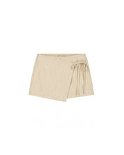 Malelions Women Linen Emblem Skort | Beige