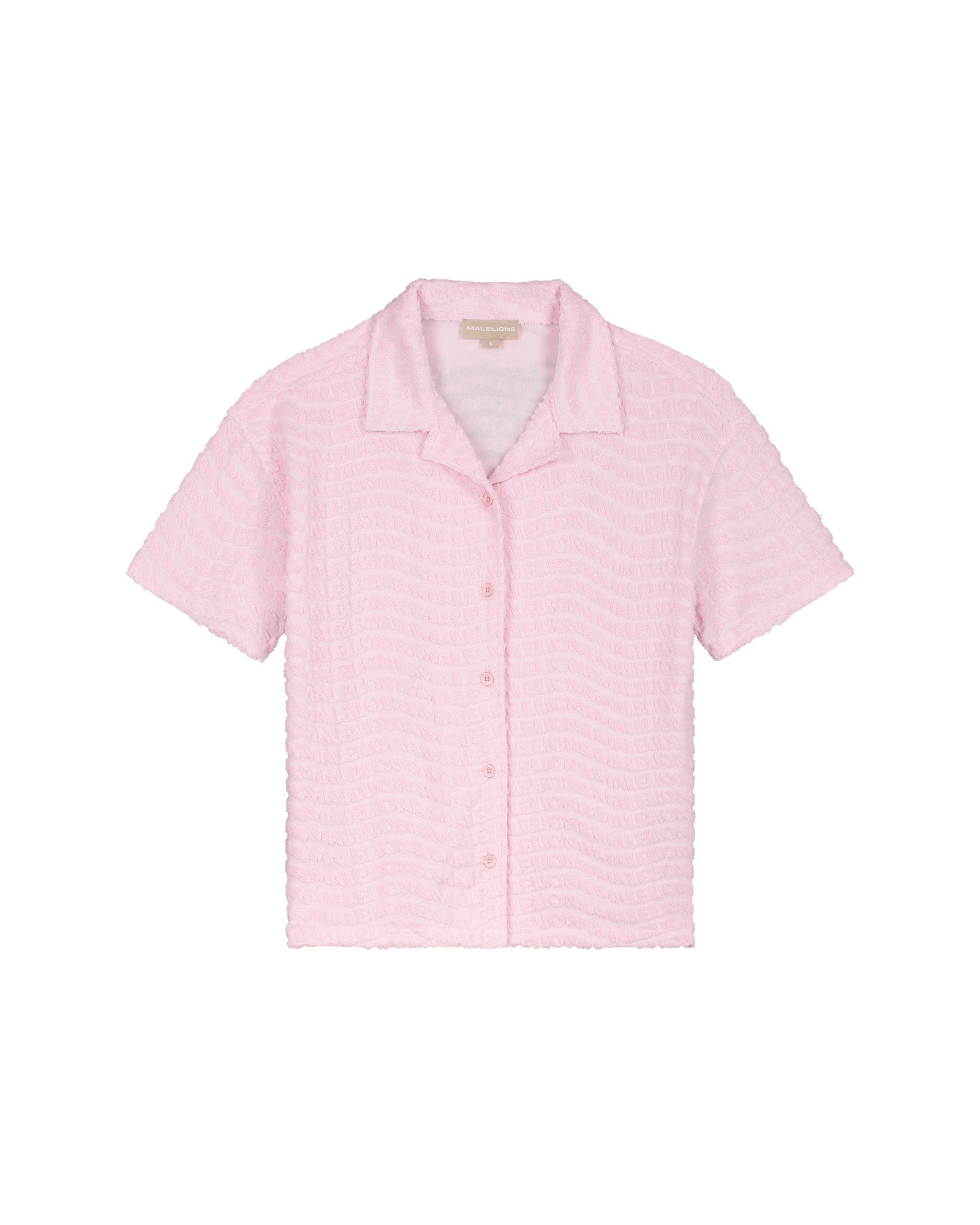 Malelions Women Monogram Wave Towelling Shirt | Dusty Pink