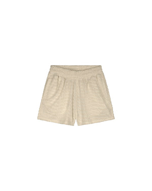 Malelions Women Monogram Wave Towelling Shorts | Beige