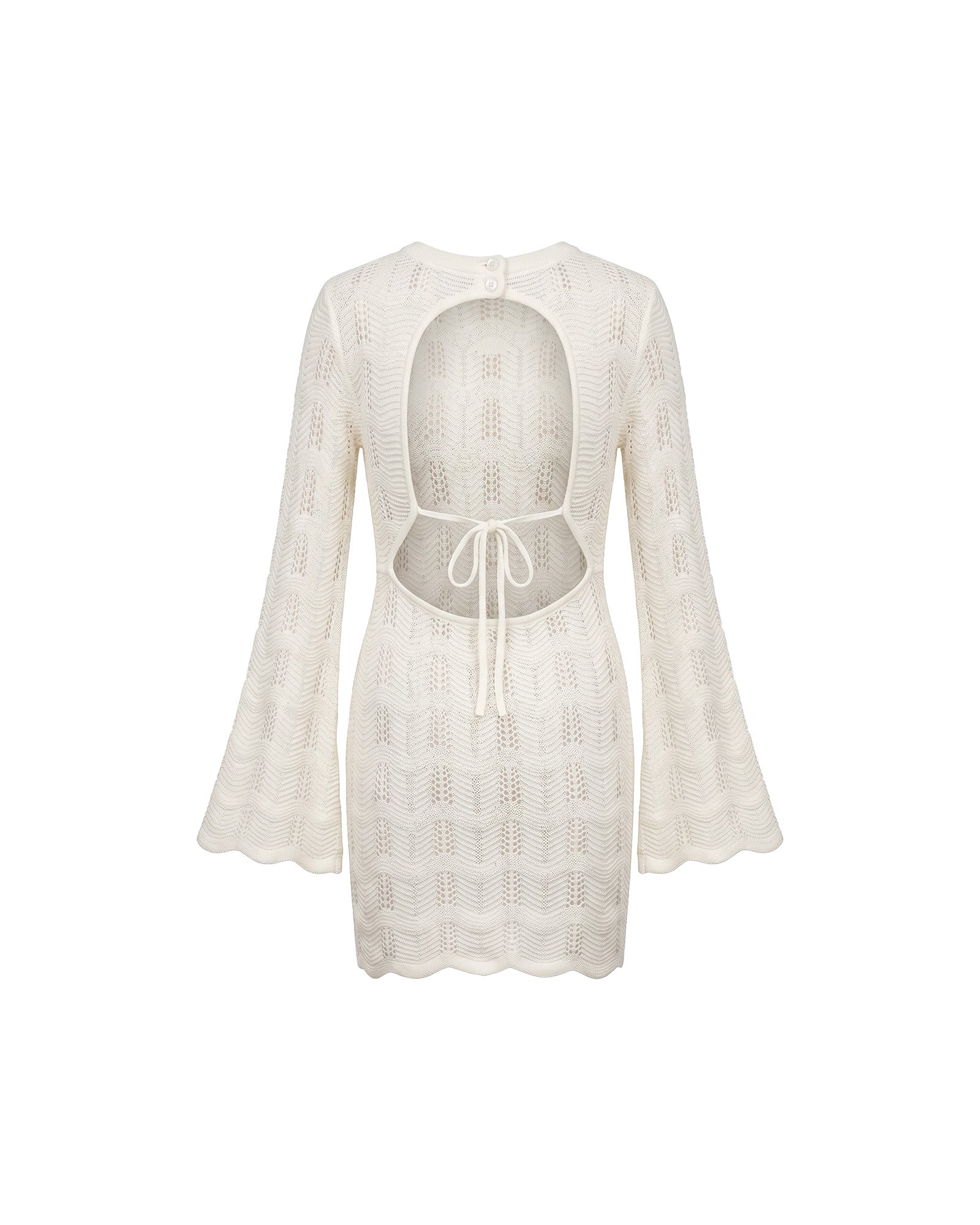 Malelions Women Crochet Dress | Off-White