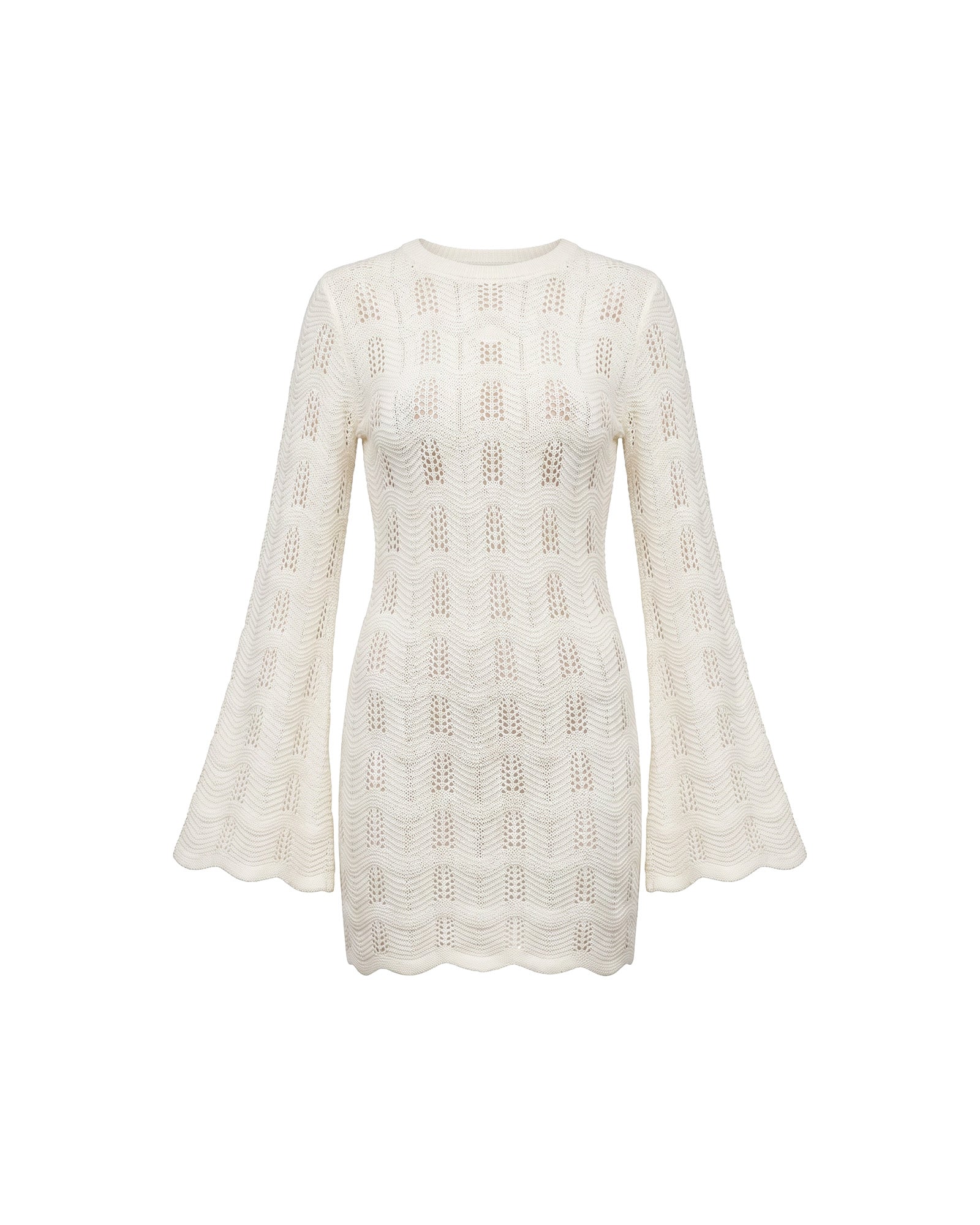 Malelions Women Crochet Dress | Off-White