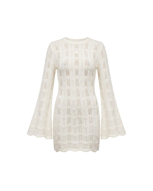 Malelions Women Crochet Dress | Off-White