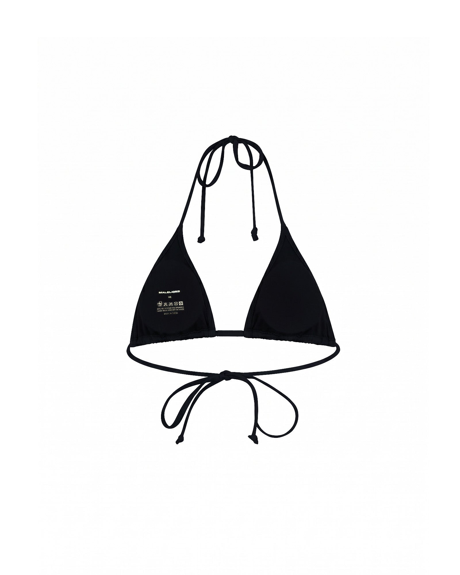 Malelions Women Monogram Wave Bikini Top | Black