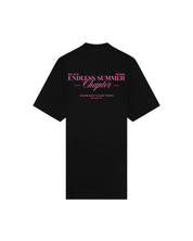 Malelions Women Golden Coast T-Shirt Dress | Black/Flamingo Pink