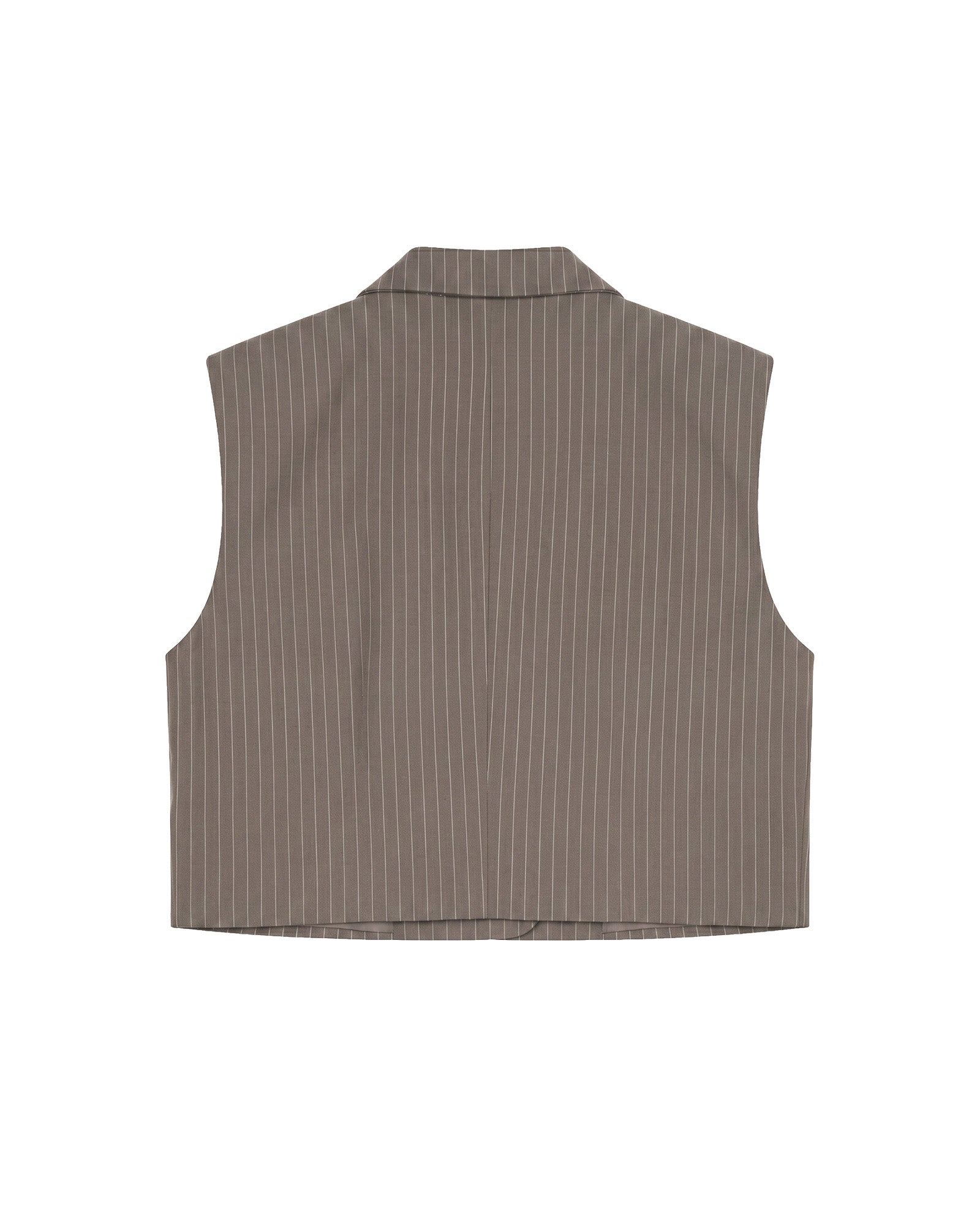 Malelions Women Cropped Pinstripe Gilet | Sand