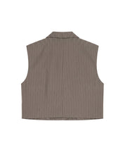 Malelions Women Cropped Pinstripe Gilet | Sand