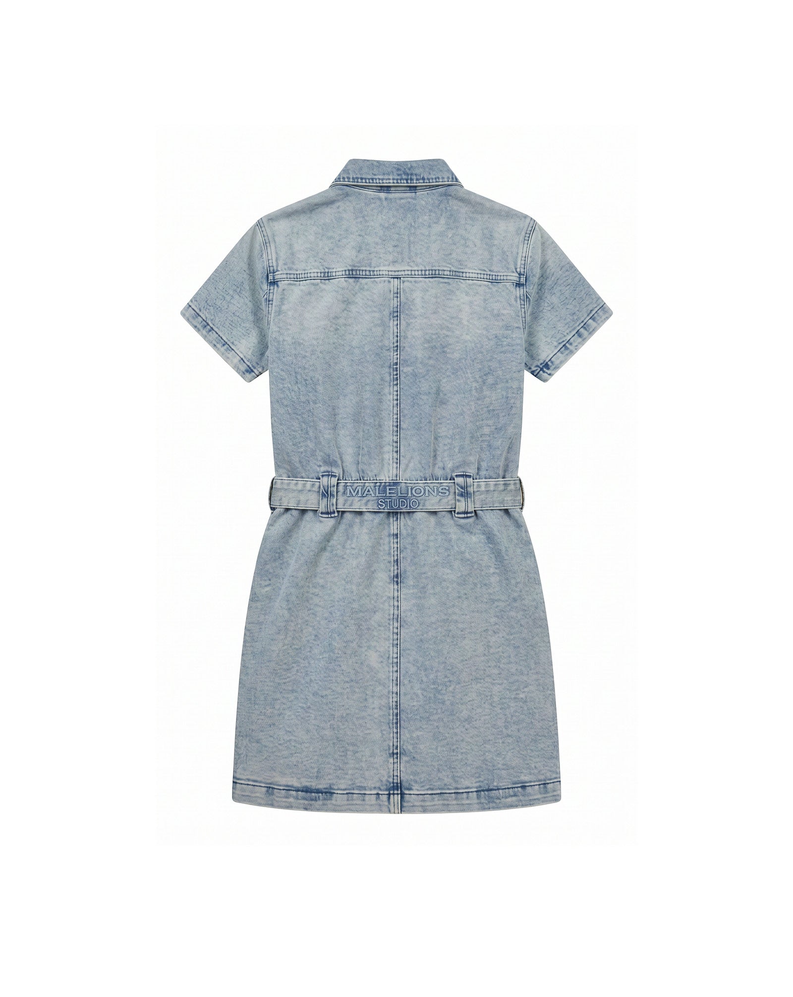 Malelions Women Denim Dress | Light Blue