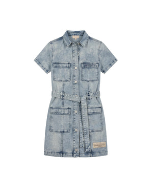 Malelions Women Denim Dress | Light Blue