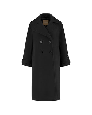 Malelions Women Oversized Studio Coat | Black