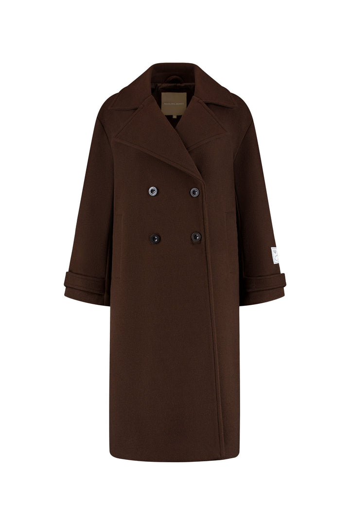 MWA50026001_50012_Malelions_Women_Oversized_Studio_Coat_Dark_Brown_Front.jpg