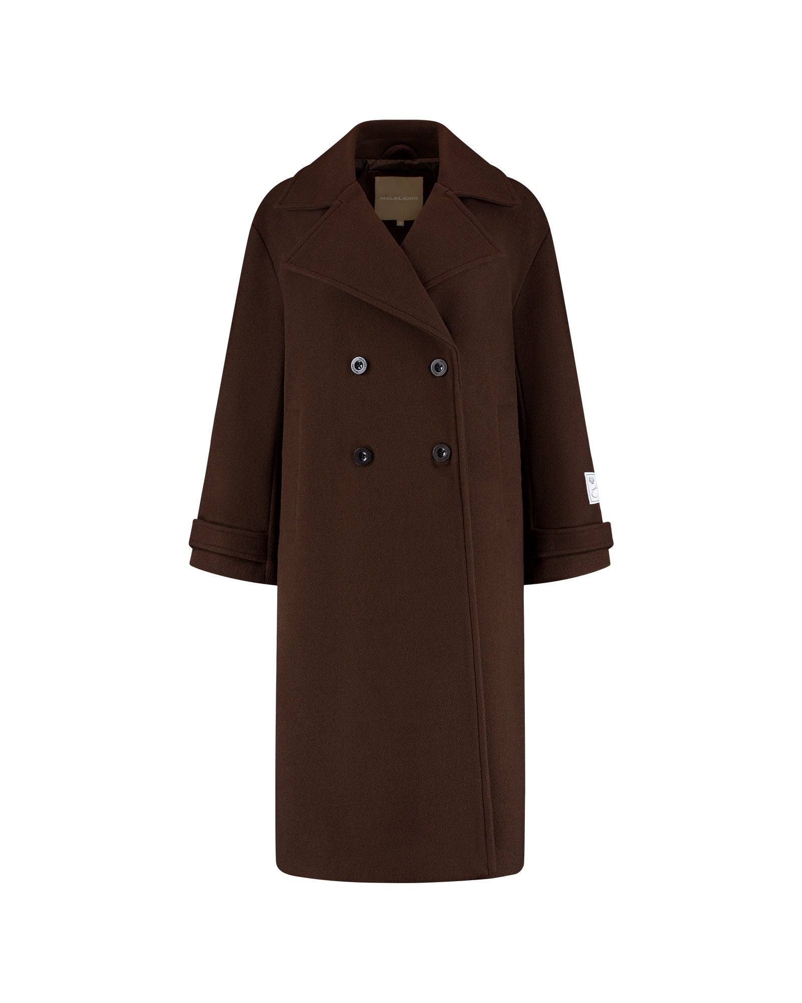 Malelions Women Oversized Studio Coat | Dark Brown