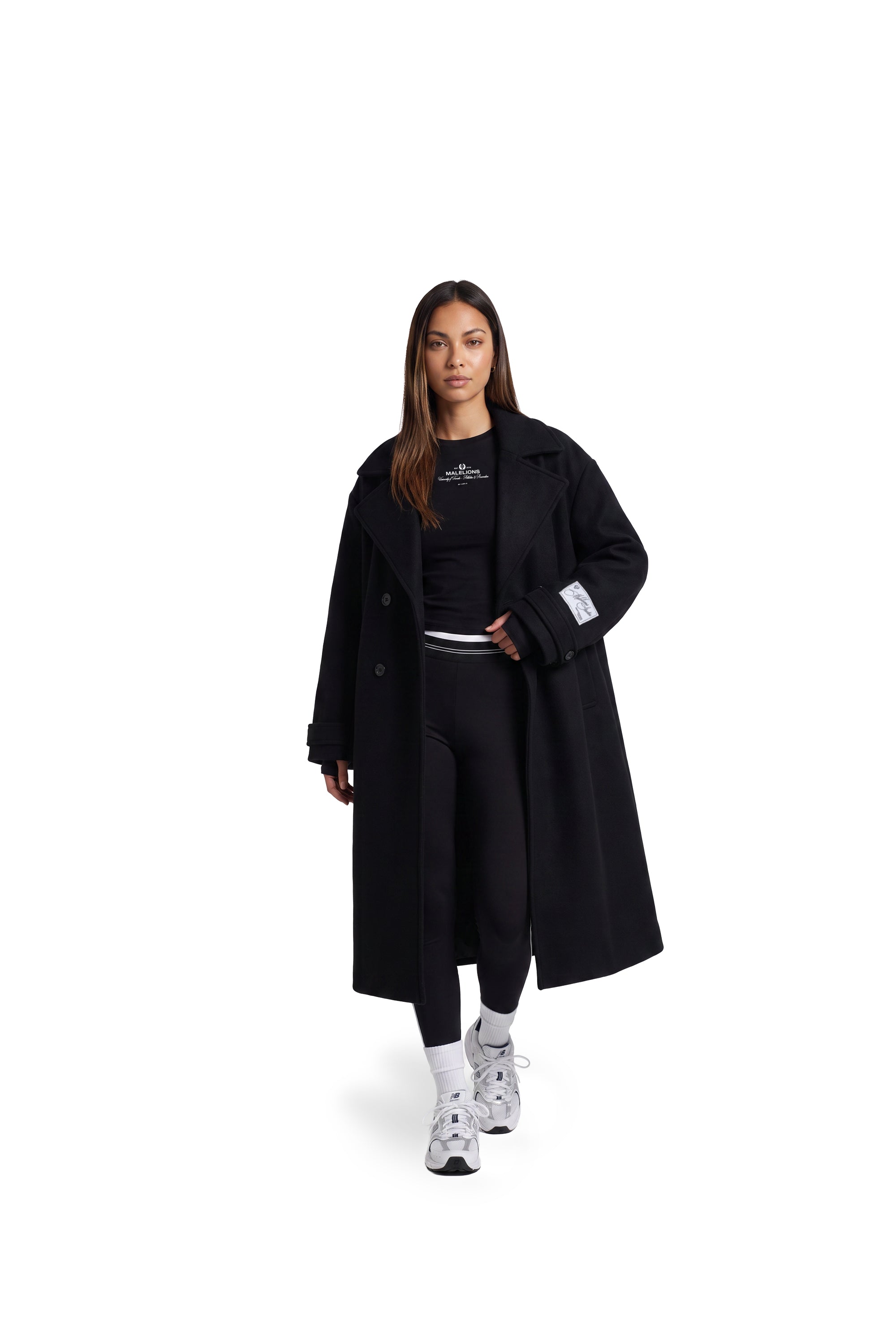 Malelions Women Oversized Studio Coat | Black