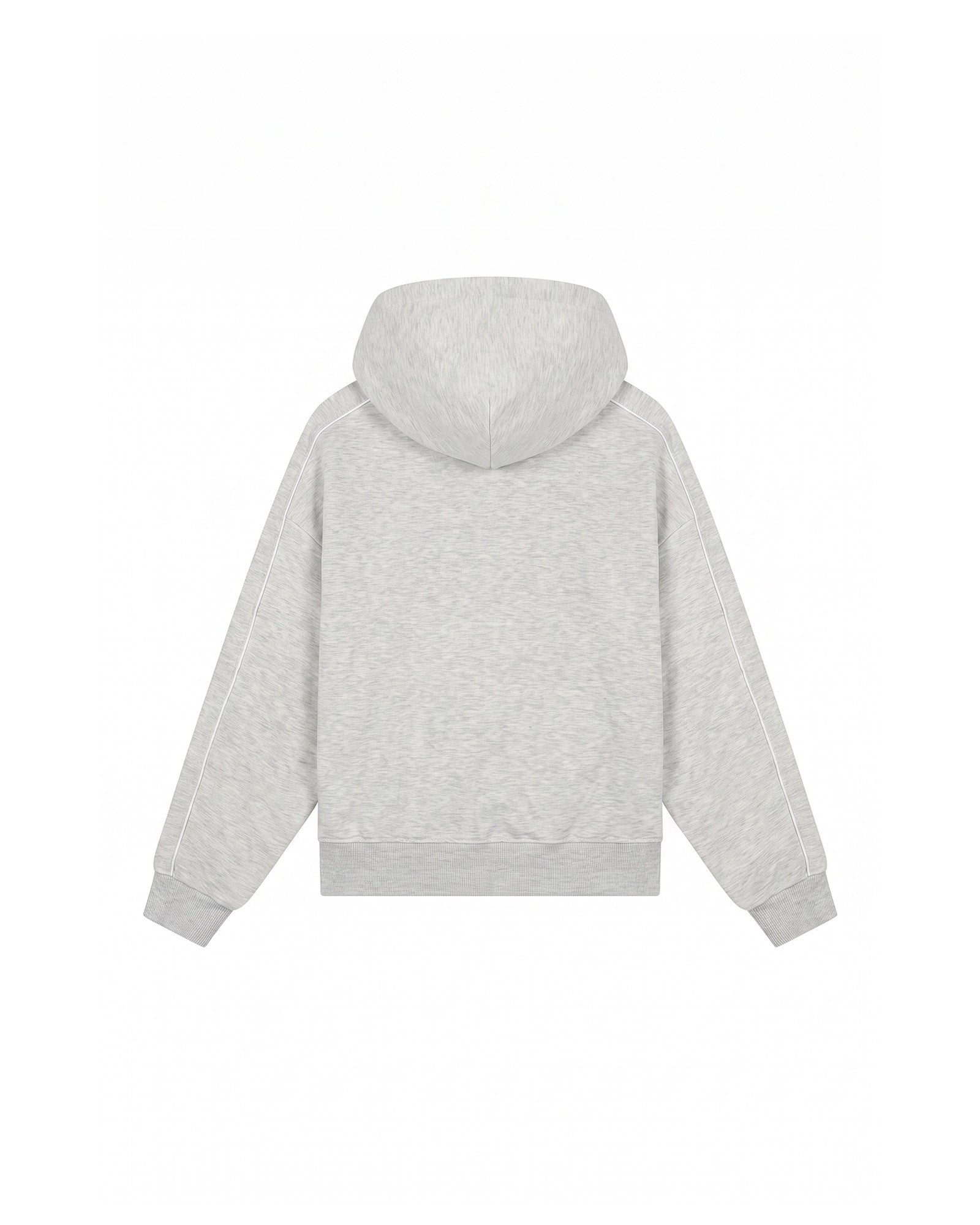 Malelions Women Contrast Zip Hoodie | Grey Melange