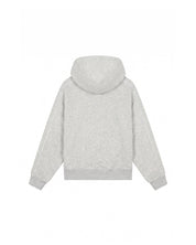 Malelions Women Contrast Zip Hoodie | Grey Melange