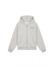 Malelions Women Contrast Zip Hoodie | Grey Melange