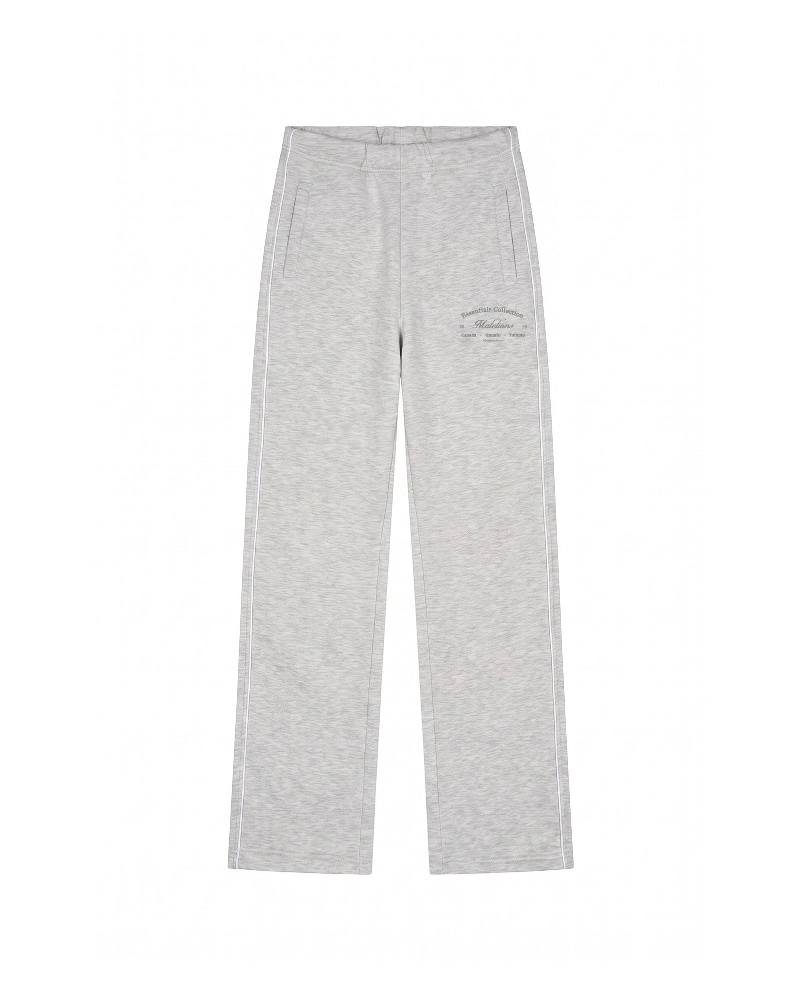 Malelions Women Contrast Straight Leg Sweatpants | Grey Melange