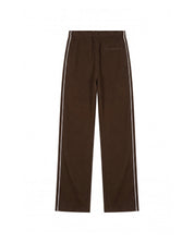 Malelions Women Contrast Straight Leg Sweatpants | Dark Brown