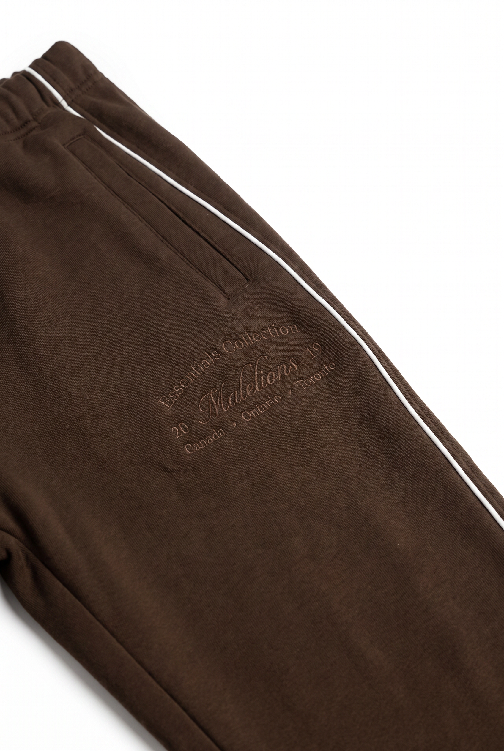 Malelions Women Contrast Straight Leg Sweatpants | Dark Brown