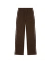  Malelions Women Contrast Straight Leg Sweatpants | Dark Brown