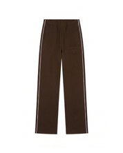 Malelions Women Contrast Straight Leg Sweatpants | Dark Brown