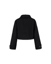 Malelions Women Cropped Studio Bouclé Jacket | Black