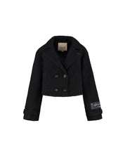 Malelions Women Cropped Studio Bouclé Jacket | Black