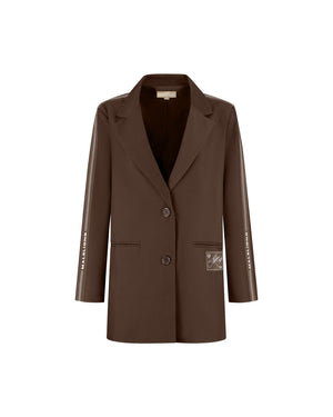 Malelions Women Oversized District Blazer | Dark Brown